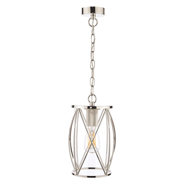 (image for) Laura Ashley Beckworth Lantern Polished Nickel Glass